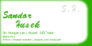 sandor husek business card